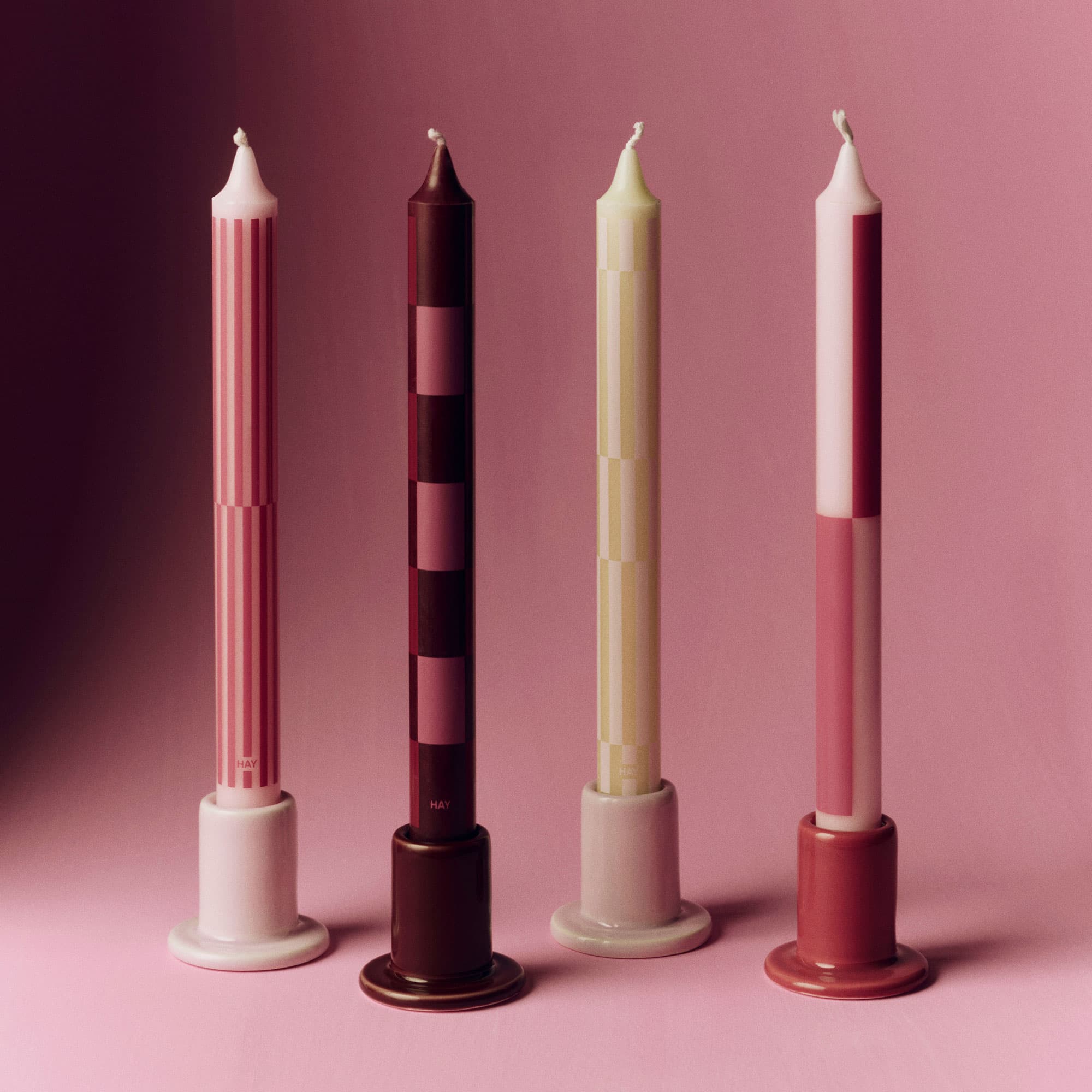 Pattern Candle Set of 4