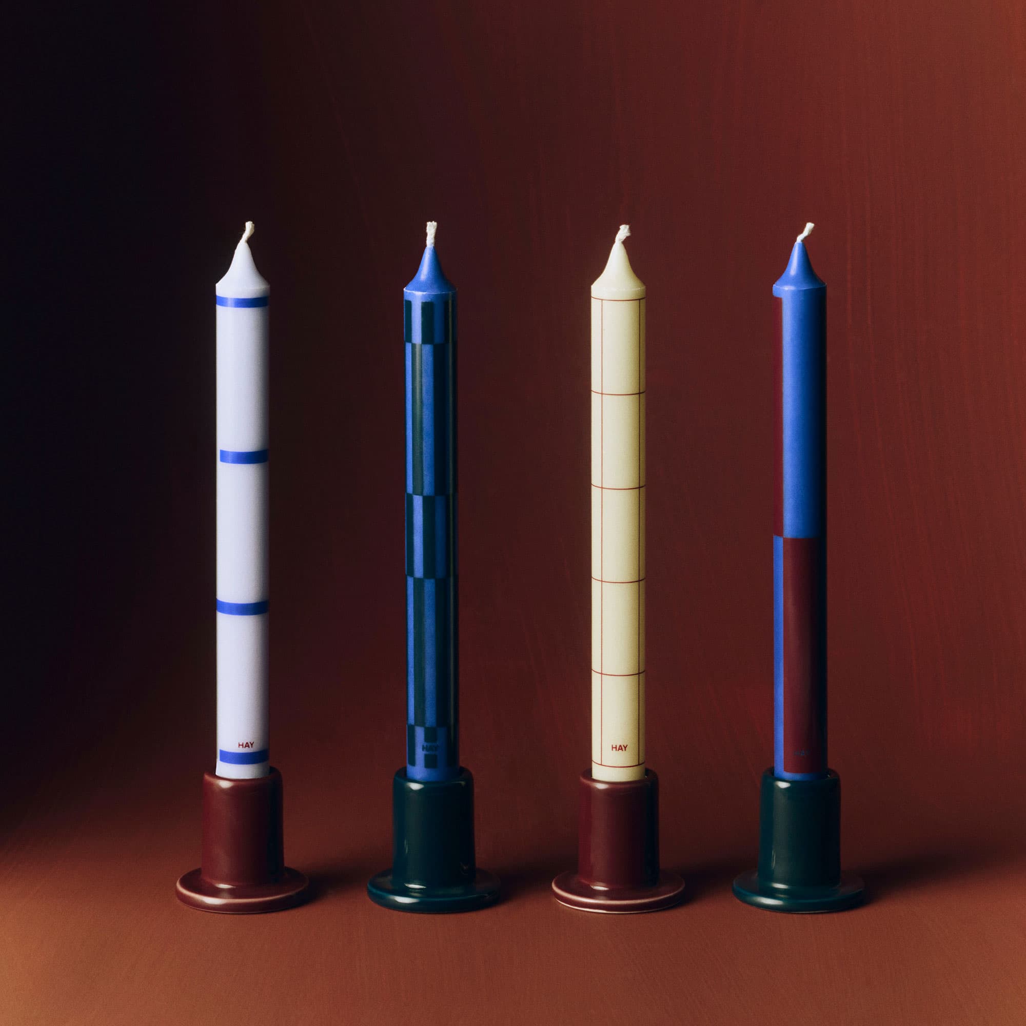 Pattern Candle Set of 4