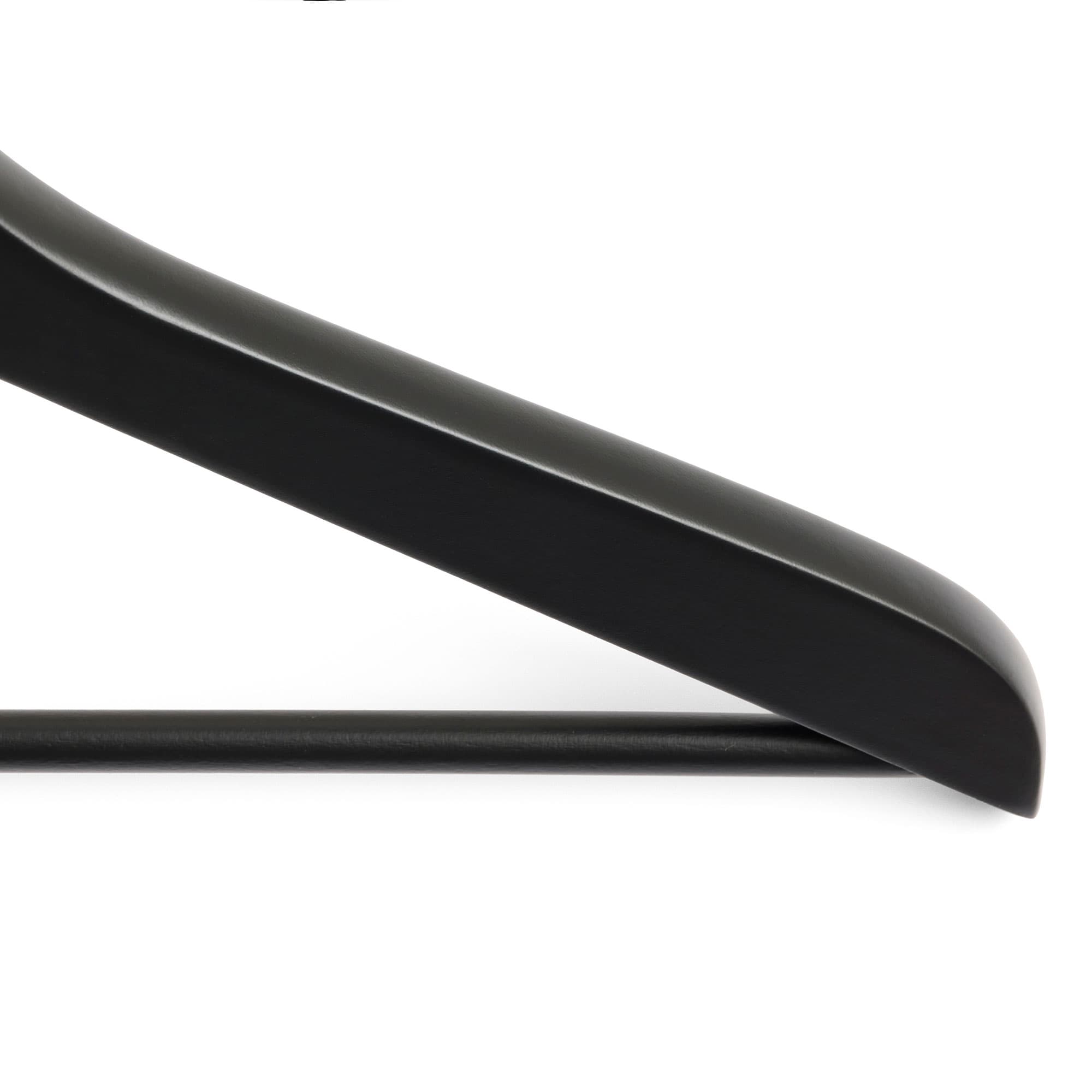 Smooth Coat Hanger, Set of 4 w/ bar, Slim black